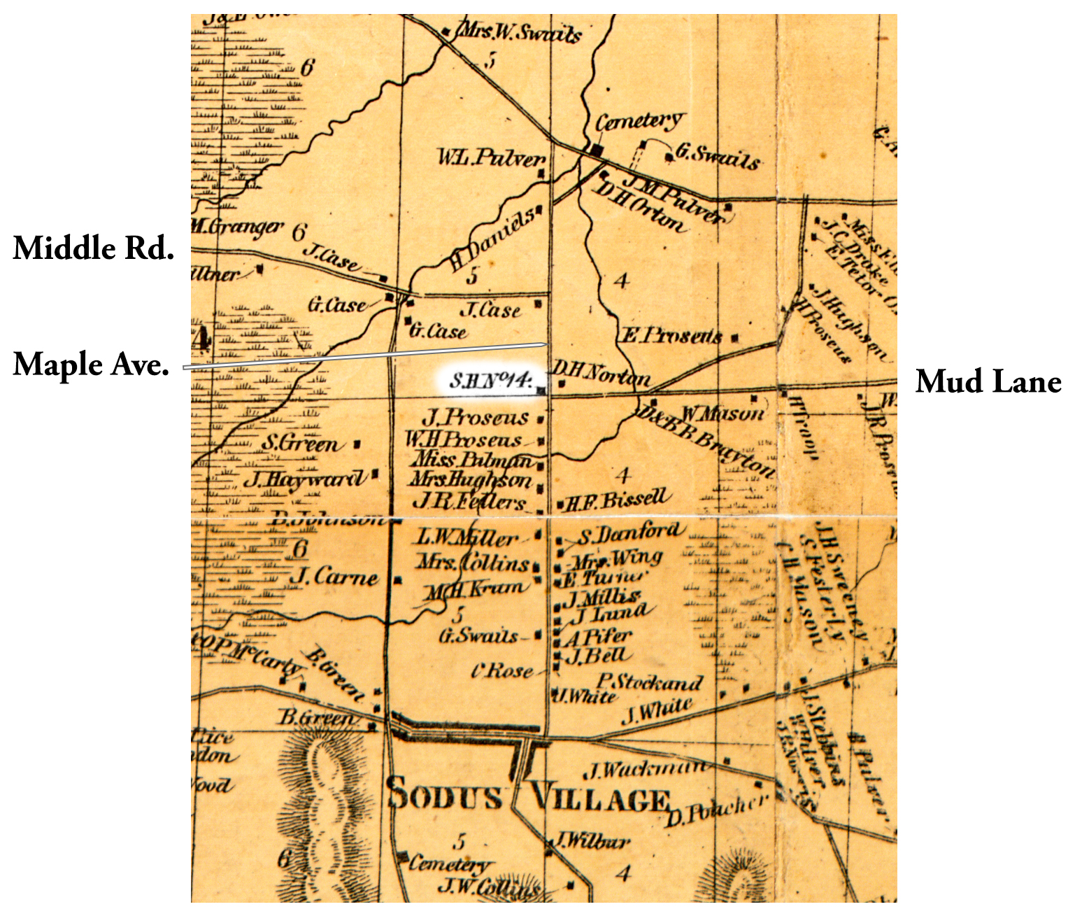 1858 Wayne County Sod-47 Map